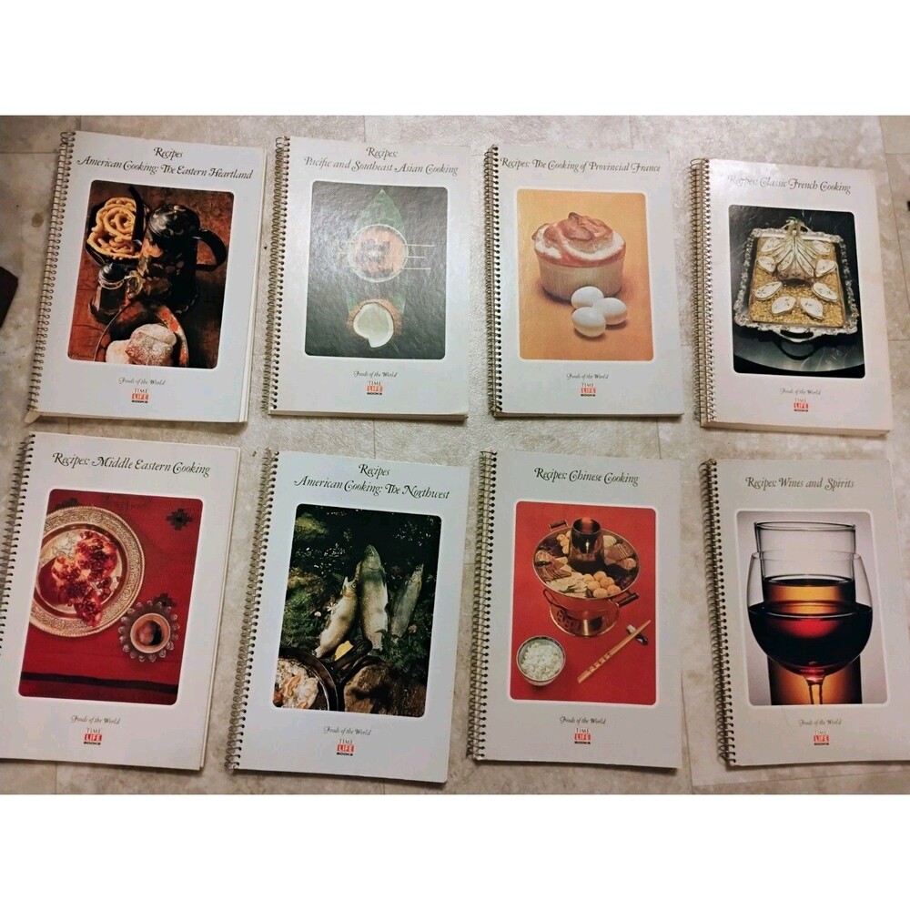 Vintage Time Life Foods of the World Spiral Recipe Booklets Lot of 8 Cookbooks